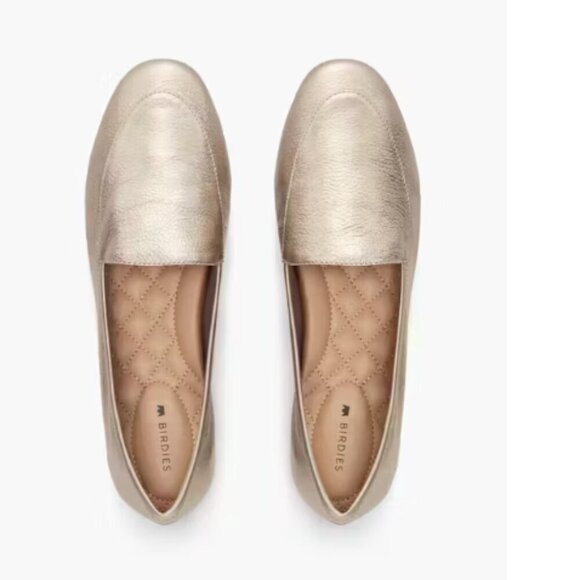 Birdies The Vesper Metallic Loafers Gold - Picture 1 of 7
